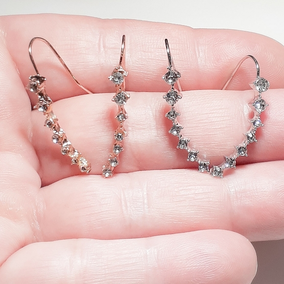 🎀 Trendy Rhineston crawler  Earrings - Picture 5 of 6